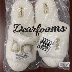 Dearfoams Women's I Do and I Do Crew Slide Slippers size 9-10